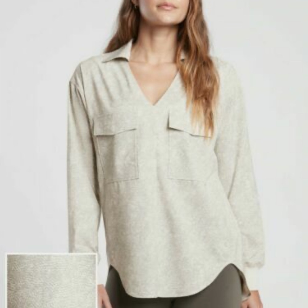 Athleta Zuma Printed‎ Top Viper Grey size Medium #657857